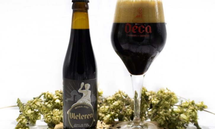 Vleteren Imperial Stout bier flesje en glas